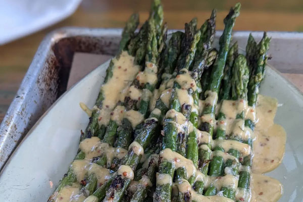 Wood-Fire Grilled Asparagus •