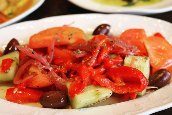 The Naked Greek Salad •